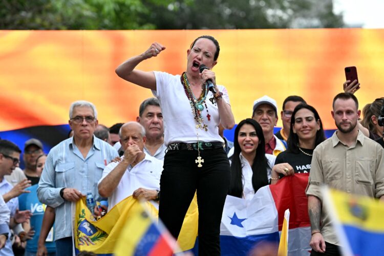 María Corina Machado ganó, con más de 90% de los votos, la elección primaria de la oposición en 2023 | Foto: Martín Bernetti / AFP