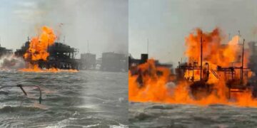 Explosión e incendio en planta Lamargas dejan al menos dos heridos en el lago de Maracaibo