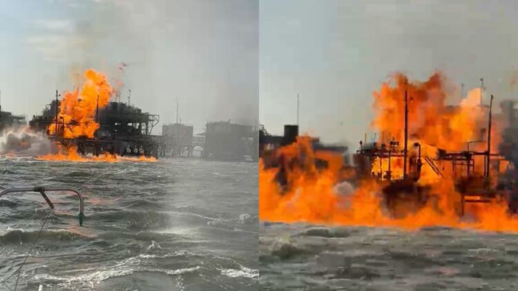 El complejo Lamargas forma parte de la infraestructura de procesamiento y compresión de gas utilizada para mantener la presión de los yacimientos petroleros en el Lago de Maracaibo| Foto Captura de videos