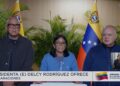 Delcy Rodríguez agradece mensajes de «apoyo y solidaridad» de líderes mundiales como Trump