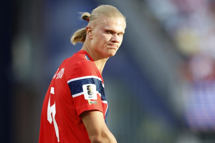 El delantero noruego Erling Haaland, durant el partido que su selección disputó el pasado 15 de junio contra Irak, correspondiente al Mundial de Estados Unidos, México y Canadá. EFE/ GREG M. COOPER