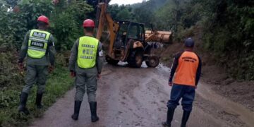Puentes y vías afectadas por las lluvias en Boconó 