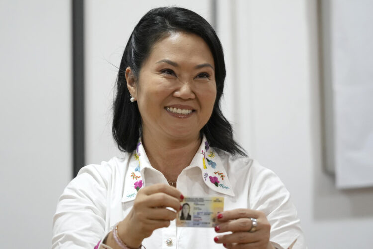 Fotografía de archivo del 7 de junio de 2026 de Keiko Fujimori en Lima (Perú). EFE/ John Reyes /ARCHIVO