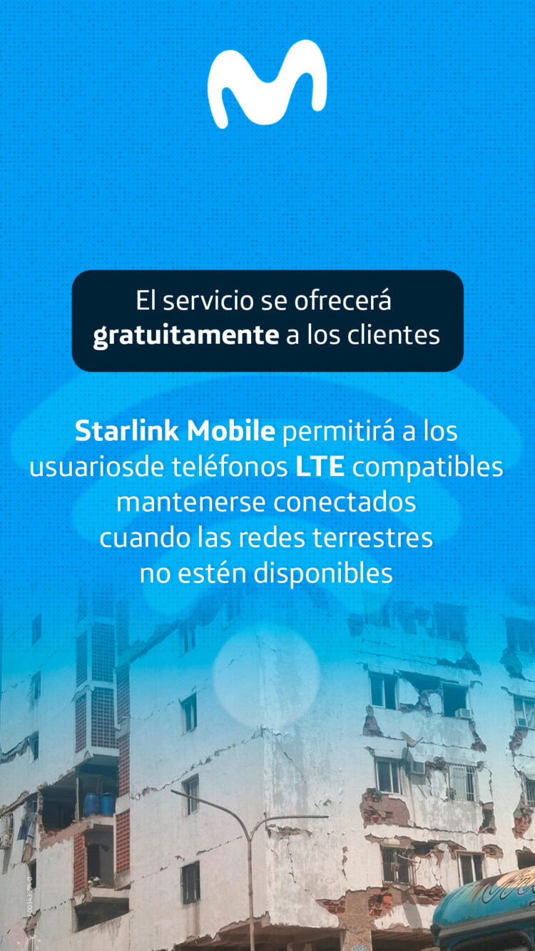Movistar implementa el servicio satelital de Starlink Mobile para conectar al estado de La Guaira mediante mensajes de texto