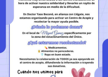 Doctor Yaso Boconó recolecta ayuda humanitaria para Chabasquén