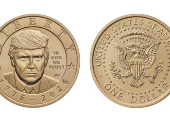 El Tesoro presenta el diseño de la moneda conmemorativa con el rostro de Trump