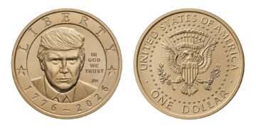 El Tesoro presenta el diseño de la moneda conmemorativa con el rostro de Trump