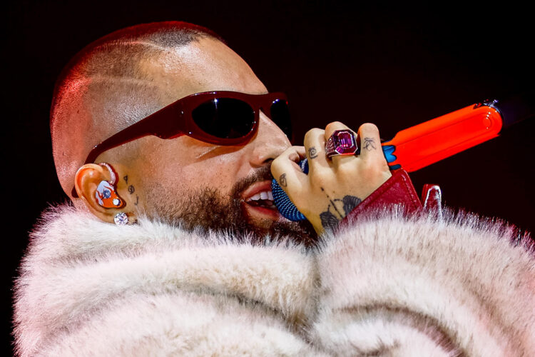 Fotografía de archivo en la que se captó al cantante colombiano Maluma, durante un concierto, en Madrid (España). EFE/Daniel González