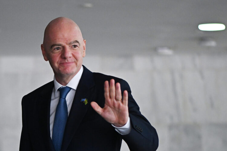 Fotografía del pasado 26 de enero, en la que puede verse al presidente de la Federación Internacional de Fútbol Asociación (FIFA), Gianni Infantino. EFE/ Andre Borges