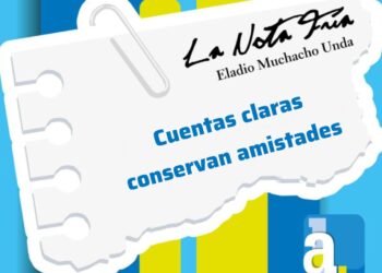 LA NOTA FRÍA | Cuentas claras conservan amistades | Por: Eladio Muchacho Unda