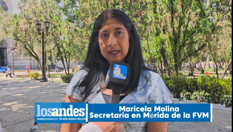 Maricela Molina, secretaria general de la Federación Venezolana de Maestros (FVM) en Mérida. Fotos Elisabel Camacho Rojas