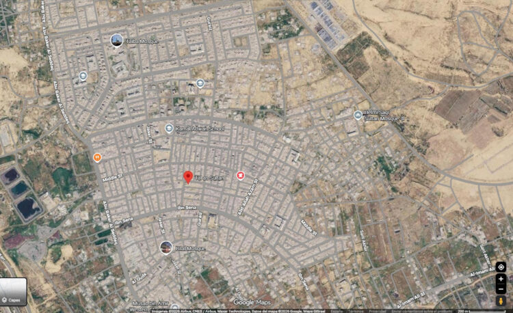 La aplicación de Google Maps ha publicado imágenes tomadas a principios de 2026 de la Franja de Gaza, territorio al que Israel no permite la entrada de periodistas desde hace tres años, revelando ciudades enteras y barrios completamente destruidos. En la imagen, el emblemático barrio de Tel al Sultan reducidos a escombros. EFE/ Google Maps -