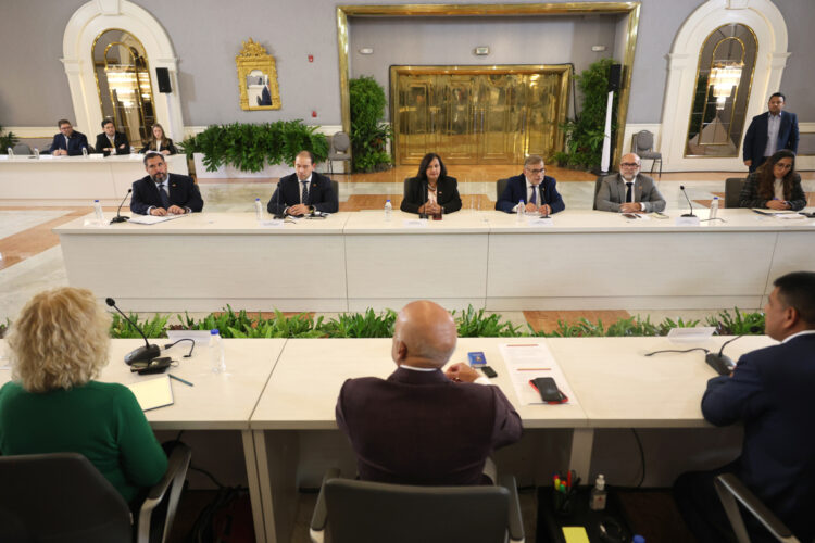 La instalación de la mesa de garantías políticas y civiles, considerada fundamental por la delegación de la Asamblea Nacional de 2015 para avanzar hacia elecciones libres, no se concretó durante el segundo ciclo de conversaciones. EFE/ Miguel Gutierrez