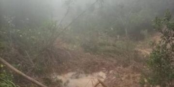 Deslizamientos de material rocoso impiden paso a Guaramacal en Boconó 