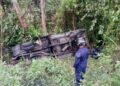 Vuelco de vehículo deja un lesionado en la Loma de Mitimbis 