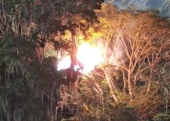 Tendido eléctrico se incendió en Boconó 