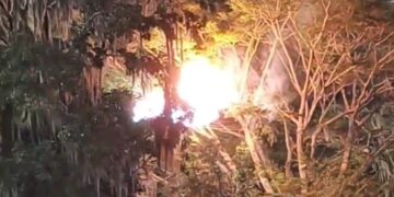 Tendido eléctrico se incendió en Boconó 