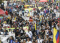 Miles de colombianos protestan en el primer paro nacional del Gobierno de De la Espriella