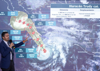 El huracán Trudy llegará con categoría 4 cerca de las costas mexicanas el domingo