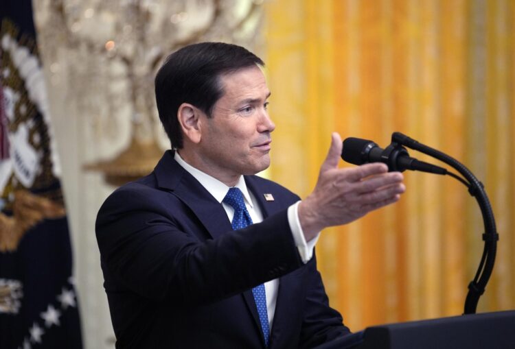 Fotografía de archivo del secretario de Estado estadounidense, Marco Rubio. EFE/Yuri Gripas