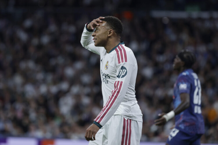 El delantero del Real Madrid Kylian Mbappé. EFE/Juanjo Martín