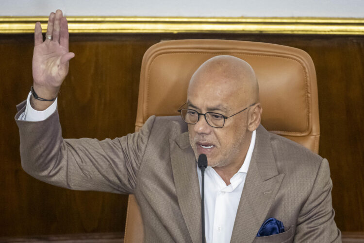 Fotografía del presidente de la Asamblea Nacional de Venezuela, Jorge Rodríguez. EFE/ Miguel Gutiérrez