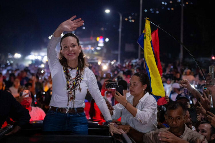 Fotografía del 25 de octubre de 2026 de la líder opositora y premio nobel de la paz 2025, María Corina Machado, en Caracas (Venezuela). EFE/ Ronald Peña R