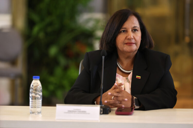 La jefa de la delegación opositora, Dinorah Figuera. Foto: EFE